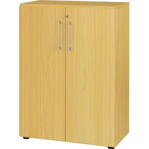 Büroschrank, 2 Fachböden, 3 Ordnerhöhen, Dekor Buche eurokraft pro Büroschrank, 2 Fachböden, 3 Ordnerhöhen, Dekor Buche eurokraft pro