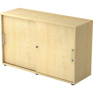 Schiebetürenschrank, Höhe 748 mm, 1 Fachboden, Ahorn-Dekor eurokraft pro Schiebetürenschrank, Höhe 748 mm, 1 Fachboden, Ahorn-Dekor eurokraft pro