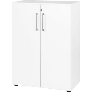 Büroschrank, 2 Fachböden, 3 Ordnerhöhen, weiß eurokraft pro Büroschrank, 2 Fachböden, 3 Ordnerhöhen, weiß eurokraft pro