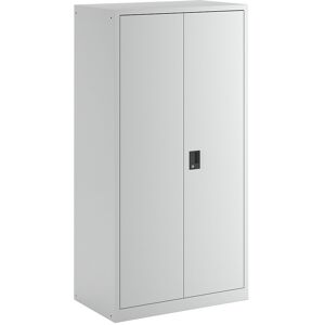 Flügeltürenschrank, HxBxT 1950 x 1000 x 580 mm, Leergehäuse mit 2 Fachböden, 2 Ausziehböden und 3 Schubladen, lichtgrau LISTA Flügeltürenschrank, HxBxT 1950 x 1000 x 580 mm, Leergehäuse mit 2 Fachböden, 2 Ausziehböden und 3 Schubladen, lichtgrau LISTA