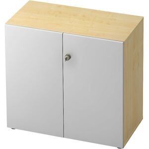 Aktenschrank, Flügeltüren, 1 Fachboden, Ahorn-Dekor / alusilber eurokraft pro Aktenschrank, Flügeltüren, 1 Fachboden, Ahorn-Dekor / alusilber eurokraft pro