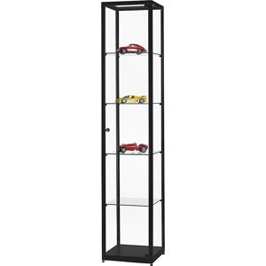 kaiserkraft Vitrine, Höhe 1984 mm, ohne Beleuchtung, BxT 400 x 400 mm, quadratisch, schwarz kaiserkraft Vitrine, Höhe 1984 mm, ohne Beleuchtung, BxT 400 x 400 mm, quadratisch, schwarz