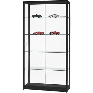 kaiserkraft Vitrine, Breite 1000 mm, ohne Beleuchtung, HxT 1972 x 400 mm, ohne Unterschrank, schwarz kaiserkraft Vitrine, Breite 1000 mm, ohne Beleuchtung, HxT 1972 x 400 mm, ohne Unterschrank, schwarz