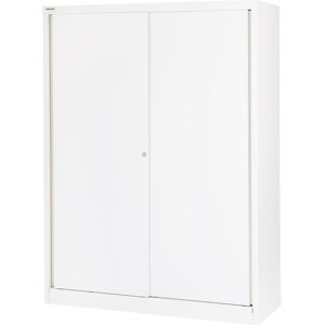 Schiebetürenschrank ECO, 3 Fachböden, 4 Ordnerhöhen, verkehrsweiß BISLEY Schiebetürenschrank ECO, 3 Fachböden, 4 Ordnerhöhen, verkehrsweiß BISLEY