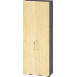 Büroschrank, 5 Fachböden, 6 Ordnerhöhen, graphit / alusilber eurokraft pro Büroschrank, 5 Fachböden, 6 Ordnerhöhen, graphit / alusilber eurokraft pro