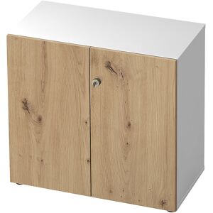 Aktenschrank, Flügeltüren, 1 Fachboden, weiß / Asteiche eurokraft pro Aktenschrank, Flügeltüren, 1 Fachboden, weiß / Asteiche eurokraft pro