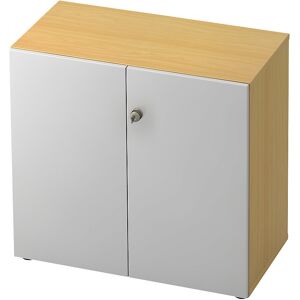 Aktenschrank, Flügeltüren, 1 Fachboden, Buche / alusilber eurokraft pro Aktenschrank, Flügeltüren, 1 Fachboden, Buche / alusilber eurokraft pro
