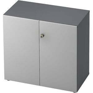 Aktenschrank, Flügeltüren, 1 Fachboden, graphit / lichtgrau eurokraft pro Aktenschrank, Flügeltüren, 1 Fachboden, graphit / lichtgrau eurokraft pro