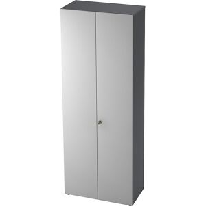 Aktenschrank, Flügeltüren, 5 Fachböden, graphit / lichtgrau eurokraft pro Aktenschrank, Flügeltüren, 5 Fachböden, graphit / lichtgrau eurokraft pro
