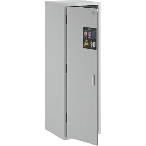 Feuerbeständiger Gefahrstoffschrank Typ 90, 1-türig, Außen-HxBxT 1968 x 600 x 615 mm, grau, pulverbeschichtet asecos Feuerbeständiger Gefahrstoffschrank Typ 90, 1-türig, Außen-HxBxT 1968 x 600 x 615 mm, grau, pulverbeschichtet asecos