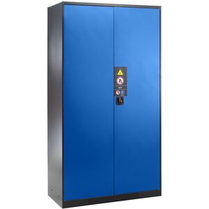 Chemikalienschrank, Tür geschlossen, 3 Fachböden, enzianblau asecos Chemikalienschrank, Tür geschlossen, 3 Fachböden, enzianblau asecos