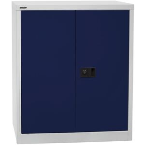 UNIVERSAL Flügeltürenschrank, HxBxT 1000 x 914 x 400 mm, 1 verzinkter Fachboden, 2 Ordnerhöhen, lichtgrau / oxfordblau BISLEY UNIVERSAL Flügeltürenschrank, HxBxT 1000 x 914 x 400 mm, 1 verzinkter Fachboden, 2 Ordnerhöhen, lichtgrau / oxfordblau BISLEY