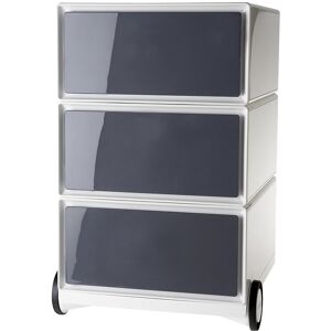 Rollcontainer easyBox®, 3 Schubladen, weiß / anthrazit EasyBox Rollcontainer easyBox®, 3 Schubladen, weiß / anthrazit EasyBox