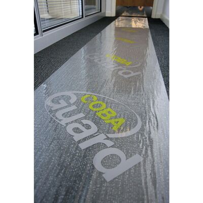 Bodenschutzfolie, selbstklebend, für weiche Böden, LxB 50 m x 1200 mm COBA Bodenschutzfolie, selbstklebend, für weiche Böden, LxB 50 m x 1200 mm COBA