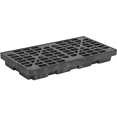 PE-Auffangwanne aus PE-Regenerat, Flachwanne, für 2 x 200 l Fässer, Auffangvolumen 90 l Justrite PE-Auffangwanne aus PE-Regenerat, Flachwanne, für 2 x 200 l Fässer, Auffangvolumen 90 l Justrite