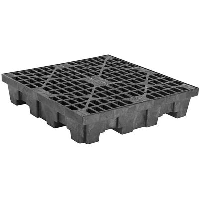 PE-Auffangwanne aus PE-Regenerat, Wanne für 4 x 200 l Fässer, großes Volumen, Auffangvolumen 276 l Justrite PE-Auffangwanne aus PE-Regenerat, Wanne für 4 x 200 l Fässer, großes Volumen, Auffangvolumen 276 l Justrite