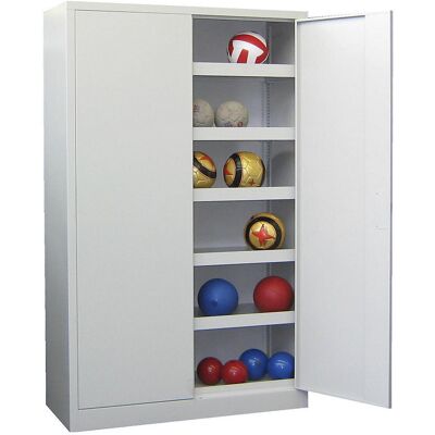 Ball-Flügeltürschrank, Höhe 1950 mm, mit Vollblech-Türen, Breite 1200 mm, grau Pavoy Ball-Flügeltürschrank, Höhe 1950 mm, mit Vollblech-Türen, Breite 1200 mm, grau Pavoy