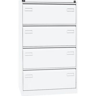 Hängeregistraturschrank LIGHT, 2-bahnig, 4 Schübe, DIN A4, verkehrsweiß BISLEY Hängeregistraturschrank LIGHT, 2-bahnig, 4 Schübe, DIN A4, verkehrsweiß BISLEY