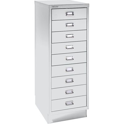 MultiDrawer™ 39er Serie, mit Sockel, DIN A3, 9 Schubladen, lichtgrau BISLEY MultiDrawer™ 39er Serie, mit Sockel, DIN A3, 9 Schubladen, lichtgrau BISLEY