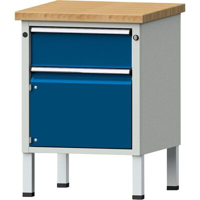 Kompaktwerkbank, BxT 605 x 650 mm, 1 Schublade, 1 Schrank, stationär ANKE Kompaktwerkbank, BxT 605 x 650 mm, 1 Schublade, 1 Schrank, stationär ANKE