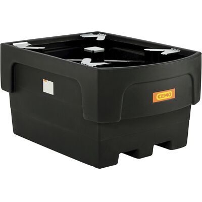 PE-Auffangwanne für Tankcontainer IBC/KTC, für 1 x IBC/KTC Abfüllvorsatzbehälter, mit PE-Stützkreuz CEMO PE-Auffangwanne für Tankcontainer IBC/KTC, für 1 x IBC/KTC Abfüllvorsatzbehälter, mit PE-Stützkreuz CEMO