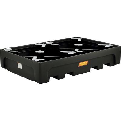 PE-Auffangwanne für Tankcontainer IBC/KTC, für 2 x IBC/KTC, mit PE-Stützkreuz CEMO PE-Auffangwanne für Tankcontainer IBC/KTC, für 2 x IBC/KTC, mit PE-Stützkreuz CEMO