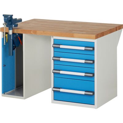 Eurokraft pro Serie 7000 - Arbeitstisch - Modulares System - Buche - 1250x900mm Eurokraft pro Serie 7000 - Arbeitstisch - Modulares System - Buche - 1250x900mm