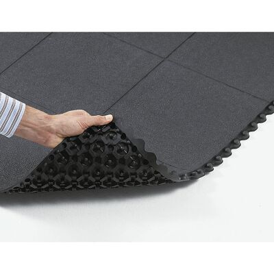 Stecksystem Cushion Ease Solid™ NITRILE FR, LxBxH 910 x 910 x 19 mm, Gummi schwarz NOTRAX Stecksystem Cushion Ease Solid™ NITRILE FR, LxBxH 910 x 910 x 19 mm, Gummi schwarz NOTRAX