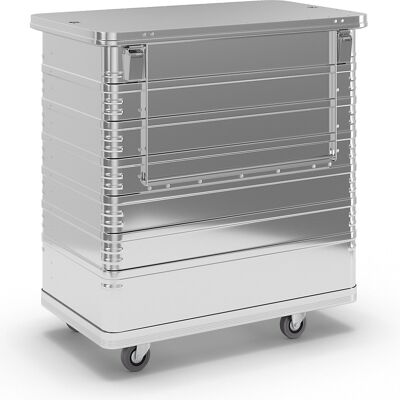 Alu-Kastenwagen, Inhalt 1050 l, mit halb abklappbarer Seitenwand ZARGES Alu-Kastenwagen, Inhalt 1050 l, mit halb abklappbarer Seitenwand ZARGES