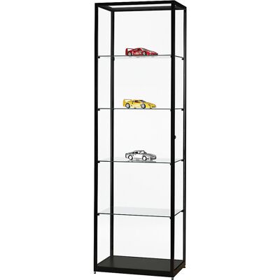 kaiserkraft Vitrine, Höhe 1984 mm, ohne Beleuchtung, BxT 600 x 400 mm, rechteckig, schwarz kaiserkraft Vitrine, Höhe 1984 mm, ohne Beleuchtung, BxT 600 x 400 mm, rechteckig, schwarz