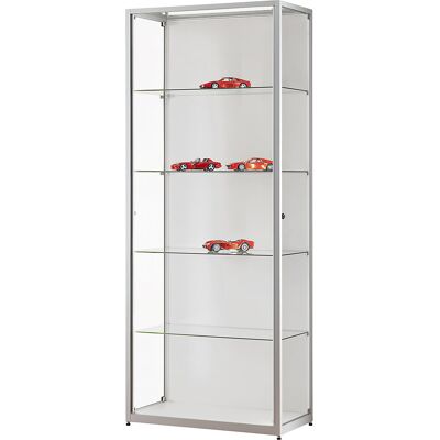 kaiserkraft Vitrine mit LED-Beleuchtung, Höhe 1984 mm, mit Drehflügeltüren, Breite 800 mm kaiserkraft Vitrine mit LED-Beleuchtung, Höhe 1984 mm, mit Drehflügeltüren, Breite 800 mm