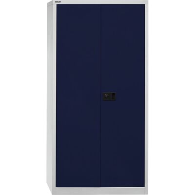UNIVERSAL Flügeltürenschrank, HxBxT 1950 x 914 x 400 mm, 4 Fachböden, 5 Ordnerhöhen, lichtgrau / oxfordblau BISLEY UNIVERSAL Flügeltürenschrank, HxBxT 1950 x 914 x 400 mm, 4 Fachböden, 5 Ordnerhöhen, lichtgrau / oxfordblau BISLEY