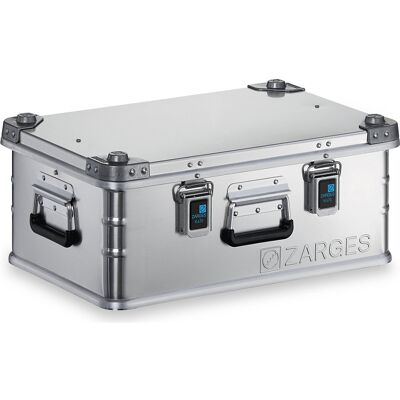 Alu-Transportkiste, Inhalt 42 l, Innen-LxBxH 550 x 350 x 220 mm, in robuster Ausführung ZARGES Alu-Transportkiste, Inhalt 42 l, Innen-LxBxH 550 x 350 x 220 mm, in robuster Ausführung ZARGES