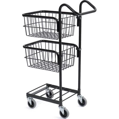 Einkaufswagen KOMPAKT, 2 Körbe, Gestell schwarz, ab 5 Stk HelgeNyberg Einkaufswagen KOMPAKT, 2 Körbe, Gestell schwarz, ab 5 Stk HelgeNyberg
