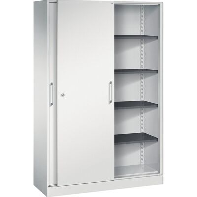 Schiebetürenschrank ASISTO, Höhe 1980 mm, Breite 1200 mm, lichtgrau/lichtgrau C+P Schiebetürenschrank ASISTO, Höhe 1980 mm, Breite 1200 mm, lichtgrau/lichtgrau C+P