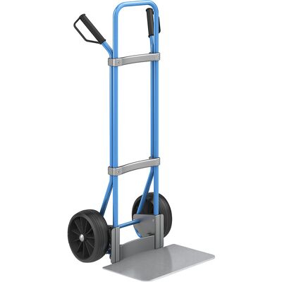 Sackkarre, blau, Schaufel-BxT 450 x 350 mm, verzinkt, Vollgummibereifung, ab 5 Stk eurokraft pro Sackkarre, blau, Schaufel-BxT 450 x 350 mm, verzinkt, Vollgummibereifung, ab 5 Stk eurokraft pro