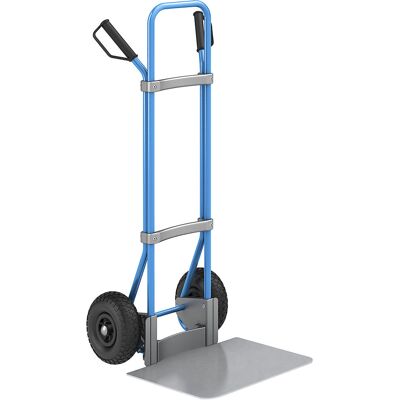 Sackkarre, blau, Schaufel-BxT 450 x 500 mm, verzinkt, Luftbereifung, ab 5 Stk eurokraft pro Sackkarre, blau, Schaufel-BxT 450 x 500 mm, verzinkt, Luftbereifung, ab 5 Stk eurokraft pro