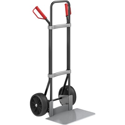 Sackkarre, schwarz, Schaufel-BxT 450 x 350 mm, verzinkt, Vollgummibereifung, ab 5 Stk eurokraft pro Sackkarre, schwarz, Schaufel-BxT 450 x 350 mm, verzinkt, Vollgummibereifung, ab 5 Stk eurokraft pro