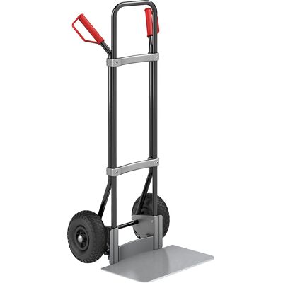 Sackkarre, schwarz, Schaufel-BxT 450 x 350 mm, verzinkt, Luftbereifung, ab 5 Stk eurokraft pro Sackkarre, schwarz, Schaufel-BxT 450 x 350 mm, verzinkt, Luftbereifung, ab 5 Stk eurokraft pro