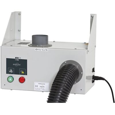 Entlüftungsaufsatz, mit Abluftüberwachung, Alarmkontakt, für Unterbauschränke, HxBxT 340 x 400 x 200 mm asecos Entlüftungsaufsatz, mit Abluftüberwachung, Alarmkontakt, für Unterbauschränke, HxBxT 340 x 400 x 200 mm asecos