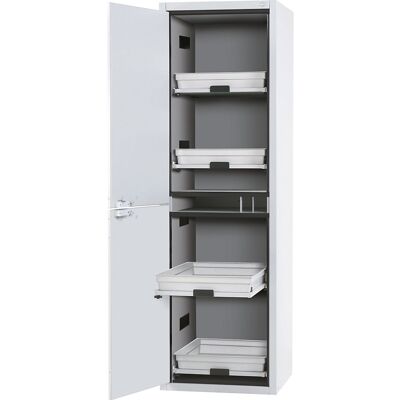 Sicherheits-Hochschrank für Säuren- und Laugen, 1-türig, mit 4 Auszügen asecos Sicherheits-Hochschrank für Säuren- und Laugen, 1-türig, mit 4 Auszügen asecos