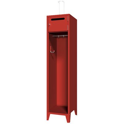 Feuerwehrschrank mit Füßen, Vollblechtür mit Einwurfschlitz, 1 Abteil, 2 Fächer Pavoy Feuerwehrschrank mit Füßen, Vollblechtür mit Einwurfschlitz, 1 Abteil, 2 Fächer Pavoy