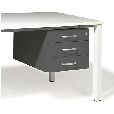 kaiserkraft Unterschrank für Desk Duo, BxT 428 x 600 mm, dunkelgrau kaiserkraft Unterschrank für Desk Duo, BxT 428 x 600 mm, dunkelgrau