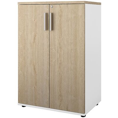 Kaiserkraft Portland Schrank - Weiß gebürstet / Eiche Kaiserkraft Portland Schrank - Weiß gebürstet / Eiche