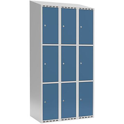 kaiserkraft 3-Fächer-Schrank Fydor - Stahl, Dach mit Neigung kaiserkraft 3-Fächer-Schrank Fydor - Stahl, Dach mit Neigung