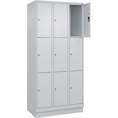 C+P Schließfachschrank - 3 Abteile, Lichtgrau - Schließfachschrank C+P Schließfachschrank - 3 Abteile, Lichtgrau - Schließfachschrank