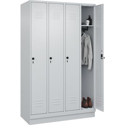 CP Lichtgrau Schrank mit 4 Fächern 120cm Breit - Schrank CP Lichtgrau Schrank mit 4 Fächern 120cm Breit - Schrank