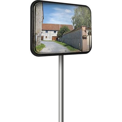 Mehrzweckspiegel 2 Richtungen, rechteckig, HxB 600 x 800 mm, Edelstahl Vialux Mehrzweckspiegel 2 Richtungen, rechteckig, HxB 600 x 800 mm, Edelstahl Vialux