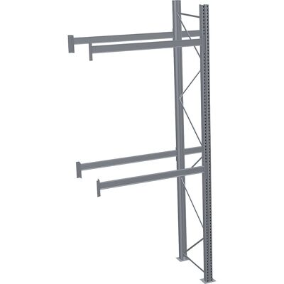 Palettenregal, feuerverzinkt, HxBxT 4500 x 1950 x 1100 mm, 2 Fachebenen, Anbauregal SCHULTE Palettenregal, feuerverzinkt, HxBxT 4500 x 1950 x 1100 mm, 2 Fachebenen, Anbauregal SCHULTE
