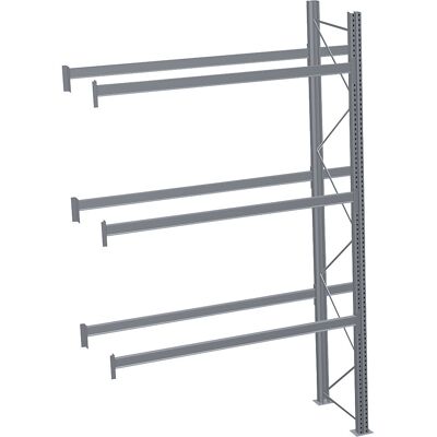 Palettenregal, feuerverzinkt, HxBxT 4500 x 2825 x 1100 mm, 3 Fachebenen, Anbauregal SCHULTE Palettenregal, feuerverzinkt, HxBxT 4500 x 2825 x 1100 mm, 3 Fachebenen, Anbauregal SCHULTE